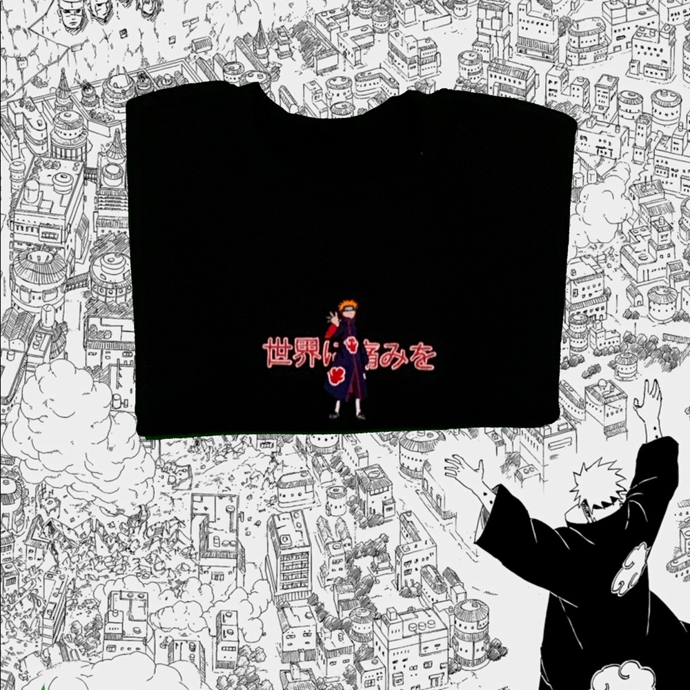 “Pain” black crewneck sweatshirt.